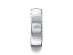 Benchmark® 4.5mm Comfort-fit Satin-finished Rivet Coin Edging Carved Design Wedding Band Ring