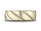 Benchmark® 14k Gold Comfort Fit Satin Finished Swirl Pattern Design Wedding Band Ring