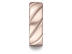 Benchmark® 14k Rose Gold Comfort Fit Satin Finished Swirl Pattern Design Wedding Band Ring