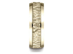 Benchmark® 14k Gold 7.5mm Comfort Fit Hammered Finish Beveled Edge Design Wedding Band Ring