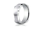 Benchmark® 7mm Comfort-fit Satin-finished Four-sided Carved Design Wedding Band Ring