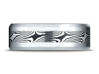 Benchmark® Cobalt Chrome™ 8.0 Comfort-fit Satin-mokume Design Ring