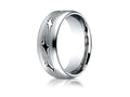 Benchmark® Cobalt Chrome™ 8.0 Comfort-fit Satin-mokume Design Ring