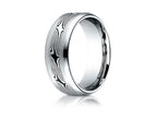 Benchmark® Cobalt Chrome™ 8.0 Comfort-fit Satin-mokume Design Ring