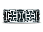 Benchmark® Cobalt Chrome™ 9mm Comfort-fit Maltese Cross Design Ring