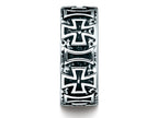 Benchmark® Cobalt Chrome™ 9mm Comfort-fit Maltese Cross Design Ring
