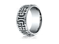 Benchmark® Cobalt Chrome™ 9mm Comfort-fit Maltese Cross Design Ring