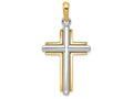 FJC Finejewelers 14k Two-tone Gold Cross Charm