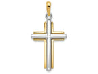 FJC Finejewelers 14k Two-tone Gold Cross Charm