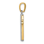 FJC Finejewelers 14k Two-tone Gold Cross Charm