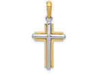 FJC Finejewelers 14k Two-tone Gold Cross Charm