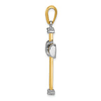FJC Finejewelers 14k Two-tone Gold Latin Cross Charm