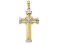 FJC Finejewelers 14k Two-tone Gold Latin Cross Charm