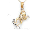 Finejewelers 14 kt Two Tone Gold Frog Pendant Necklace - Chain Included