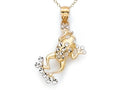 Finejewelers 14 kt Two Tone Gold Frog Pendant Necklace - Chain Included
