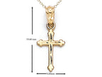 Finejewelers 14k Yellow Gold Extra Small Bright Cut Cross Pendant Necklace - Chain Included