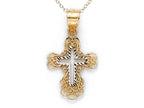 Finejewelers 14k Yellow Gold Medium Fancy Cross Pendant Necklace - Chain Included