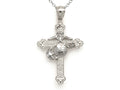 Finejewelers 14k White Gold Large Fancy Marine Cross Pendant Necklace - Chain Included