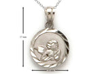 Finejewelers 14k White Gold Small Round Angel Medallion Pendant Necklace - Chain Included
