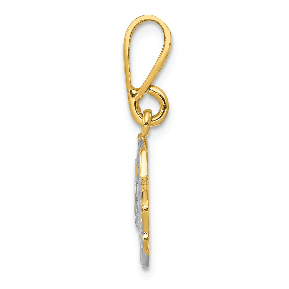 FJC Finejewelers 14k Yellow Gold with Rhodium Pick-up Truck Charm