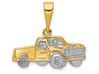 FJC Finejewelers 14k Yellow Gold with Rhodium Pick-up Truck Charm