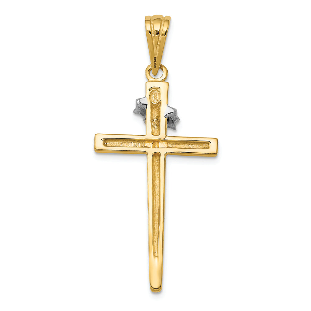 FJC Finejewelers 14k Two-tone Gold Cross Charm