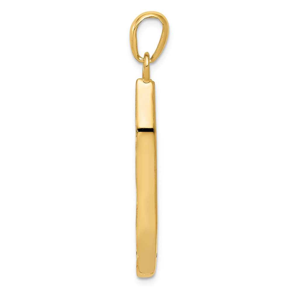 FJC Finejewelers 14k Rhoduim Mezuzah with Shin Charm