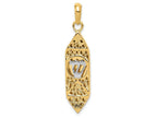 FJC Finejewelers 14k Rhoduim Mezuzah with Shin Charm