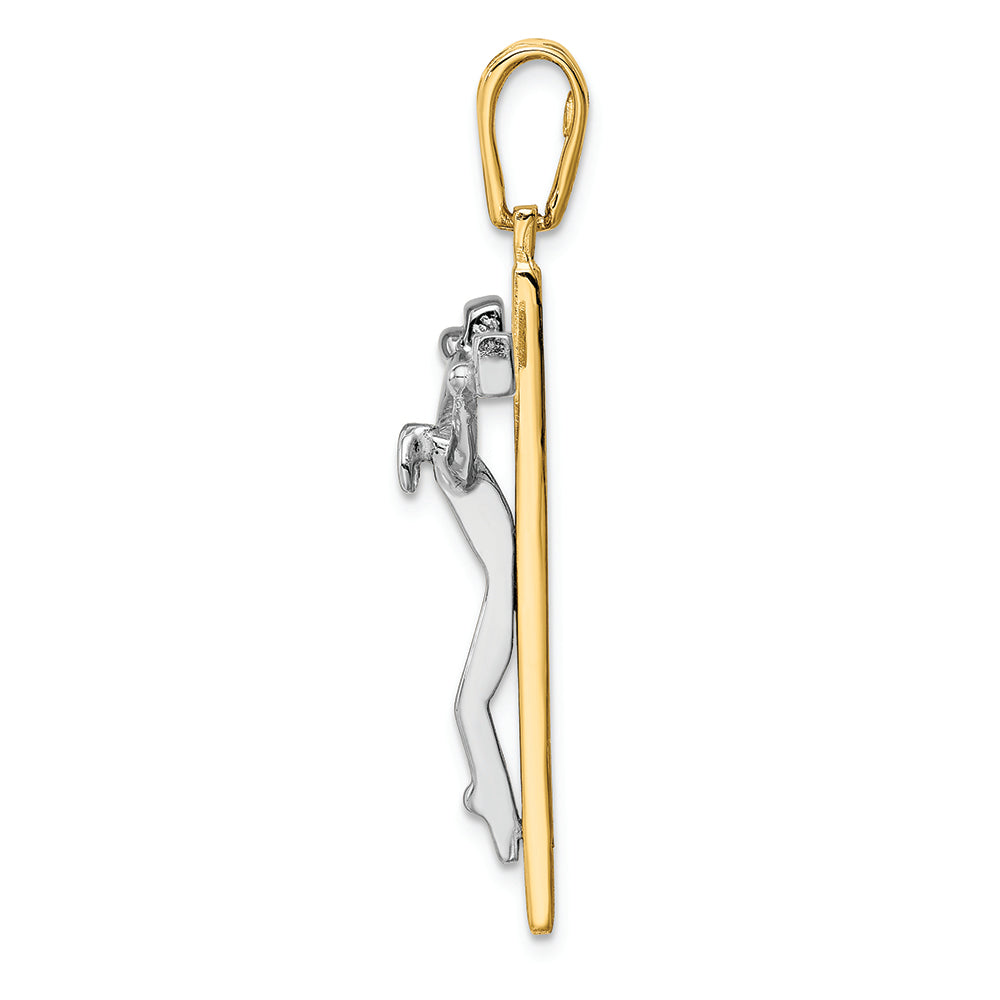 FJC Finejewelers 14k Two-tone Gold Crucifix Charm