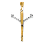 FJC Finejewelers 14k Two-tone Gold Crucifix Charm