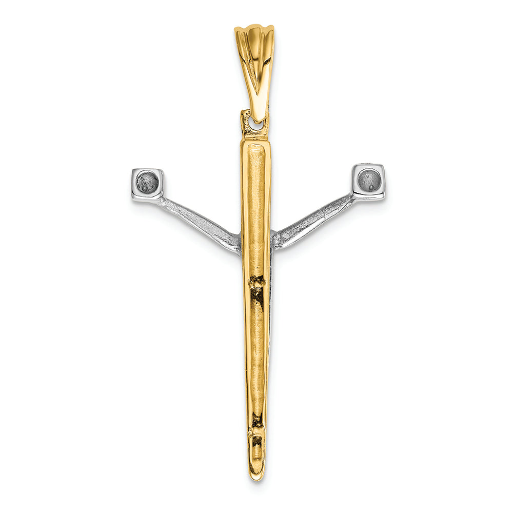 FJC Finejewelers 14k Two-tone Gold Crucifix Charm