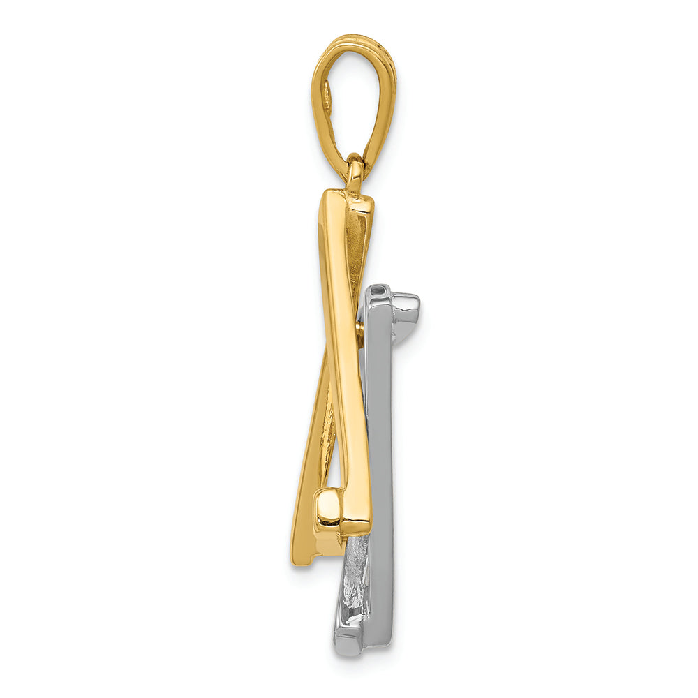 FJC Finejewelers 14k Two-tone Gold Star Of David Charm