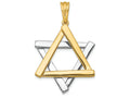 FJC Finejewelers 14k Two-tone Gold Star Of David Charm
