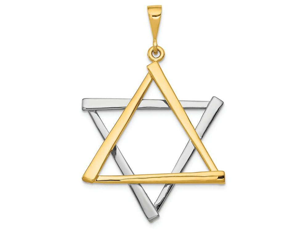FJC Finejewelers 14k Two-tone Gold Star Of David Charm