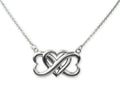 Finejewelers Sterling Silver Triple Heart Infinite Love Pendant Necklace Adjustable 16 to 18  Inch Chain