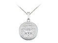 Finejewelers Sterling Silver 22mm Round Dove Locket, 16-18 Inch Adjustable Box Chain