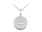 Finejewelers Sterling Silver 22mm Round Dove Locket, 16-18 Inch Adjustable Box Chain