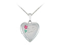 Finejewelers Sterling Silver 16mm Heart Mom Locket, 16-18 Inch Adjustable Box Chain