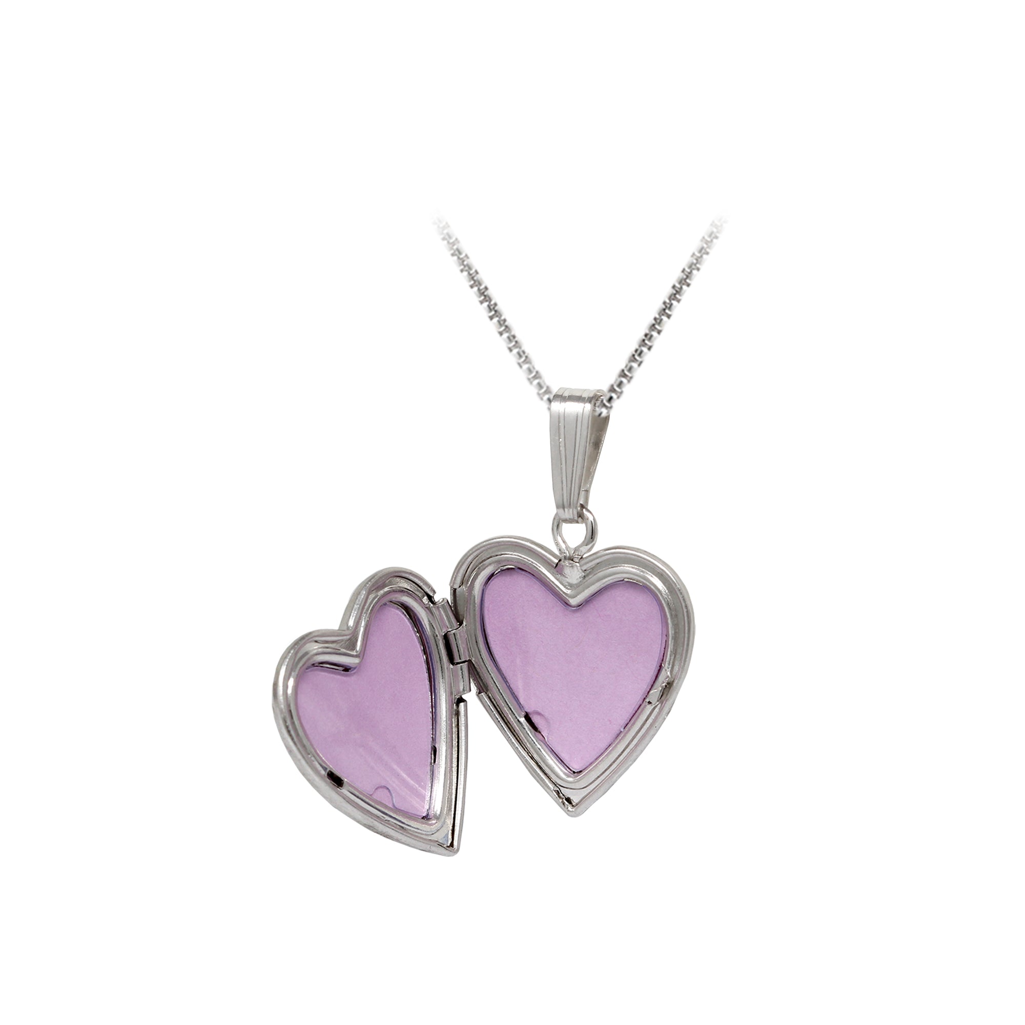 Finejewelers Sterling Silver 16mm Heart Love Locket, 16-18 Inch Adjustable Box Chain