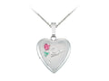 Finejewelers Sterling Silver 16mm Heart Love Locket, 16-18 Inch Adjustable Box Chain