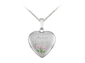 Finejewelers Sterling Silver 16mm Heart Mother and Daughter Locket, 16-18 Inch Adjustable Box Chain