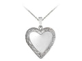 Finejewelers Sterling Silver 20mm Heart Locket, 16-18 Inch Adjustable Box Chain