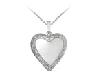 Finejewelers Sterling Silver 20mm Heart Locket, 16-18 Inch Adjustable Box Chain