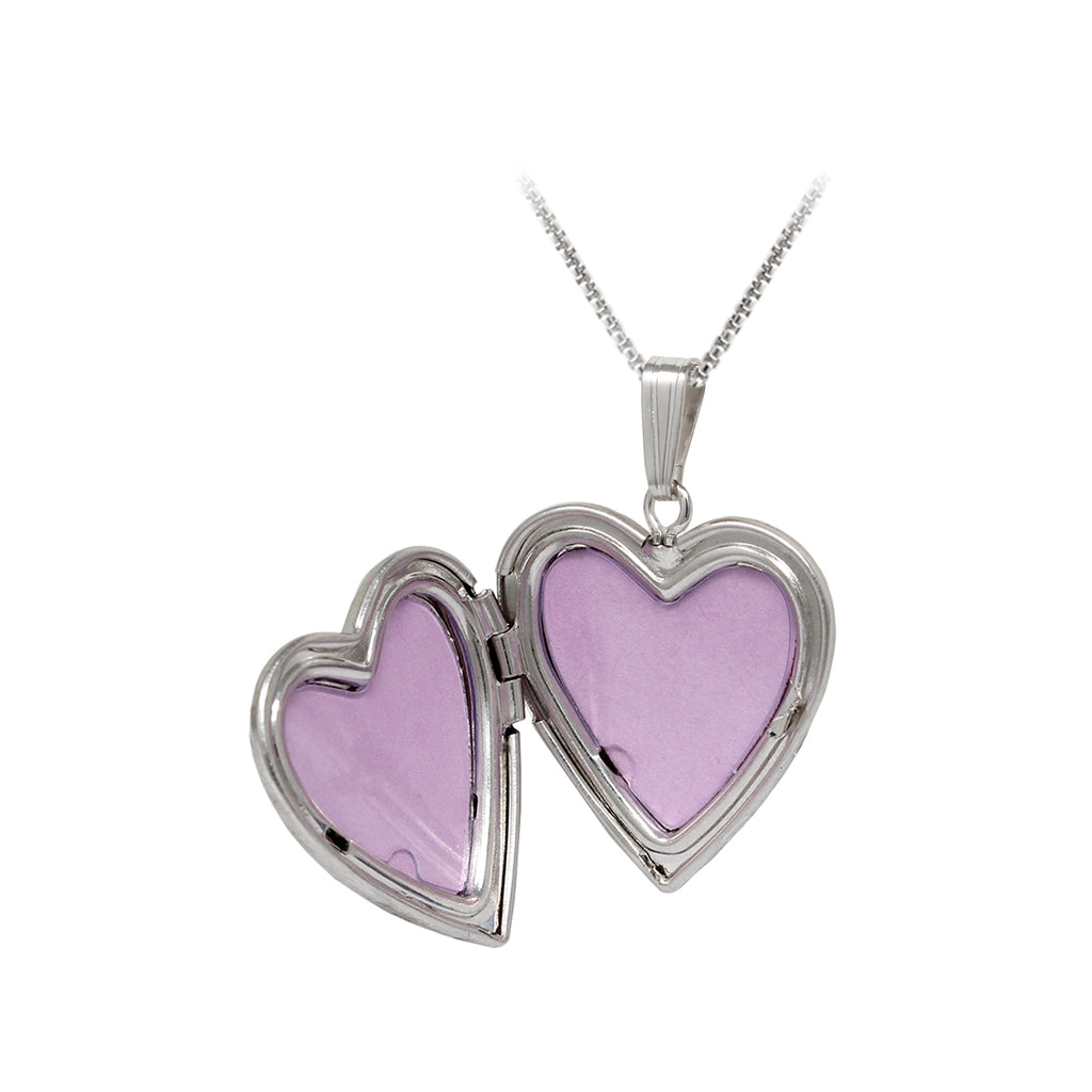 Finejewelers Sterling Silver 20mm Heart Love Locket, 16-18 Inch Adjustable Box Chain