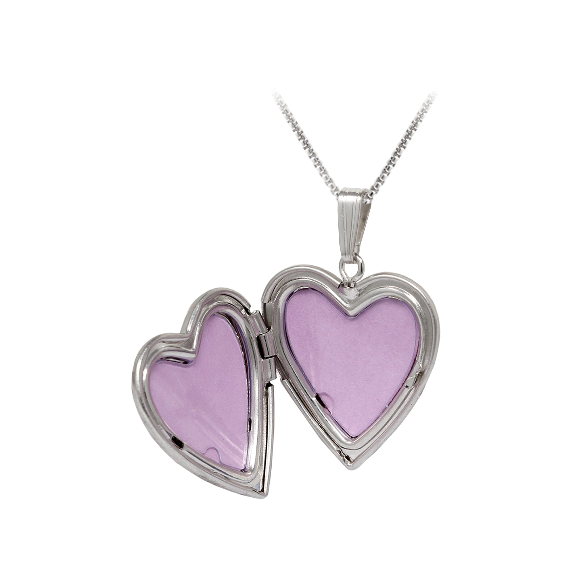 Finejewelers Sterling Silver 20mm Heart Love Locket, 16-18 Inch Adjustable Box Chain