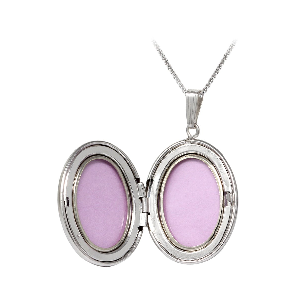 Finejewelers Sterling Silver 20x25mm Oval Cross Locket, 16-18 Inch Adjustable Box Chain