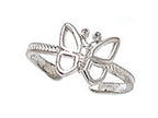Finejewelers Sterling Silver Toe Ring Butterfly