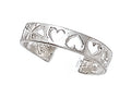 Finejewelers Sterling Silver Rhodium Finish Toe Ring Cutout Hearts