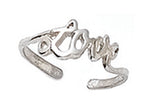 Finejewelers Sterling Silver Love Toe Ring