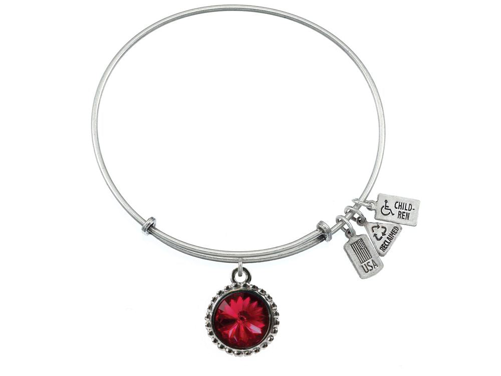 Wind And Fire Expandable Bangle January Birth Month